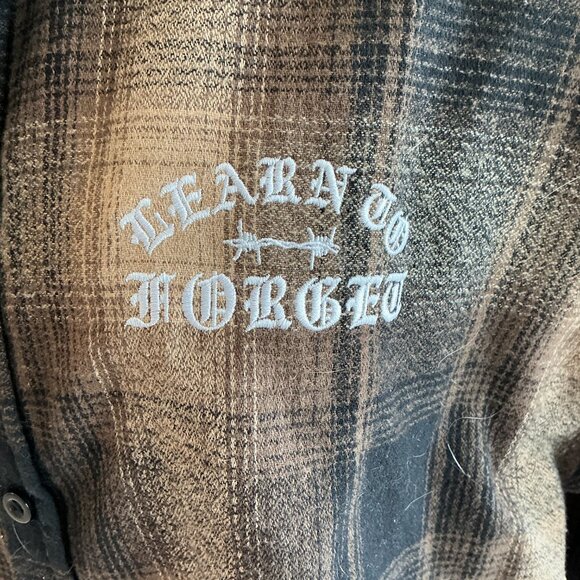 LFT Learn To Forget, Olde English Flannel Shirt, Size XXL - Picture 2 of 5